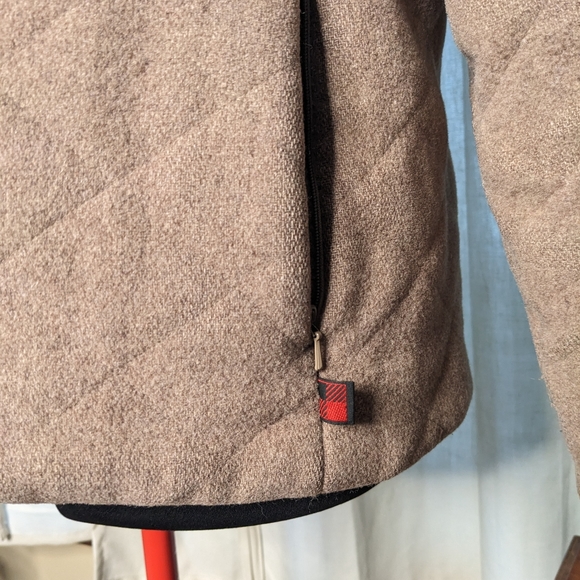 Woolrich tan quilted wool bomber jacket Medium - Picture 3 of 10